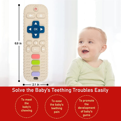 Baby Teething Toys, 2Pack Baby Toys 6 to 12 Months, Teething Toys for Babies 0-6 Months, Remote Control Teething Toys, Infant Toys, Baby Teether f...