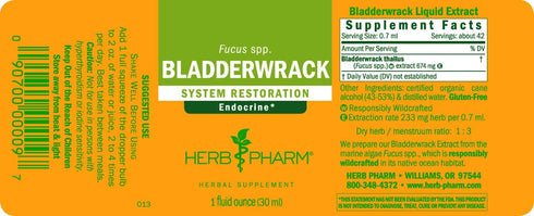 Herb Pharm Bladderwrack Liquid Extract - 1 Ounce (DBLADD01)...