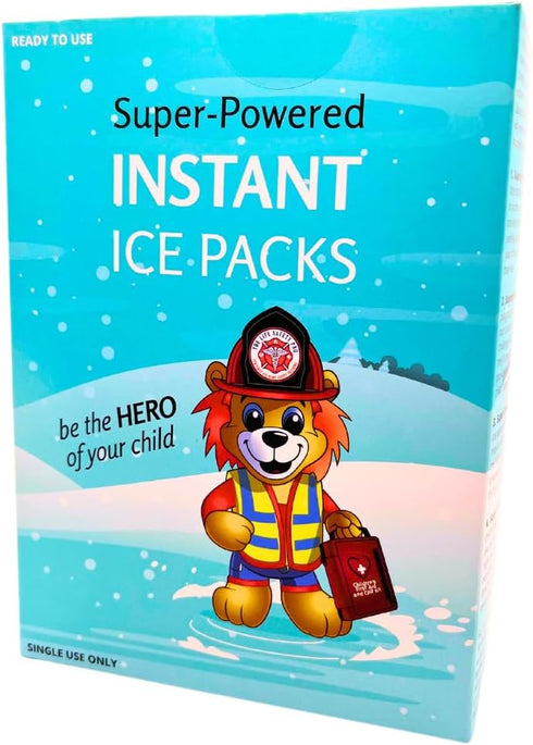 3-Pack Kids Super-Powered Instant Cold Ice Pack - Quick and Effective Pain relief for your Childs Bumps and Bruises with Super Hero Shields.....