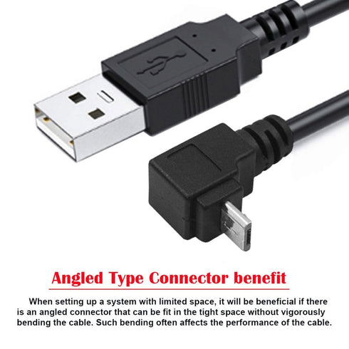 chenyang USB 2.0 to Micro USB 90 Degree UP Angled Data Charge Extension Cable 0.3M...