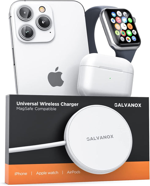 Galvanox 2-in-1 Charger Desinged for iPhone and Apple Watch Combo - Magnetic Dual Sided Charging Compatible with MagSafe (USB C)......