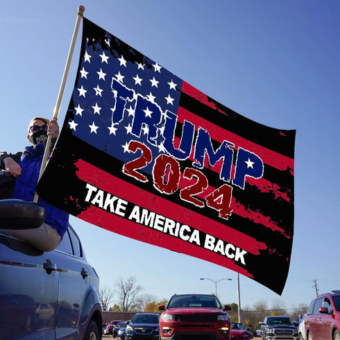 Trump 2024 Take America Back Flags 3x5 FT Outdoor - USA,Best Choice Trump Banner for Outside UV protection Fade Resistant for Farmhouse Garden Dec...