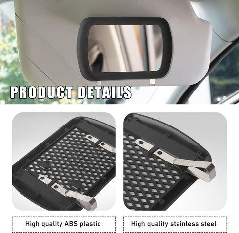2 PCS Car Sun Visor Vanity Mirror, Clip On Auto Rear View Sun Visor Makeup Mirror, Vehicle Sun-Shading Cosmetic Mirror for Women Girls, Universal ...
