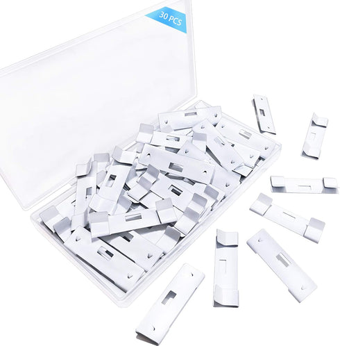 30PCS Vertical Blind Repair Vane Savers, Eco-Friendly Metal Vertical Blind Repair Tabs, Vertical Blinds Replacement Slats, White...