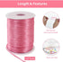TONIFUL 2mm x 110 Yards Light Pink Nylon Cord Satin String for Bracelet Jewelry Making Rattail Macrame Trim Cord Necklace Bulk Beading Thread Kumi...