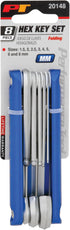 Performance Tool 20148 Metric Long Arm Hex Key Set - Chrome Vanadium Steel for Strength and Durability with Ball Ends and Anodized Aluminum Handle...