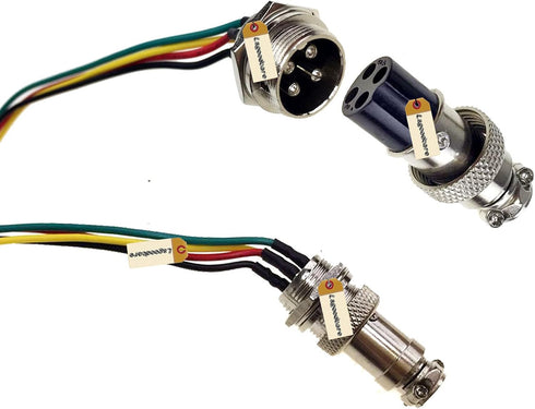 Lsgoodcare 10Pcs GX16-4pin Male Aviation Connector Power Electrical Terminal Socket with 20Awg 7.87Inch Cable & 16MM 4Din Female Plug Sockets...