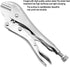 ViaGasaFamido Locking Pliers Curved Jaw Locking Pliers Wire Cutter Pinch Off Lock Tool Copper Pipe Sealing Pliers with Tension Spring 7mm 45# Stee...