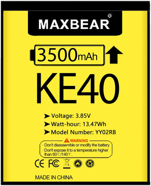 MAXBEAR Motorola Moto E6 Battery, (Upgraded) 3500mAh 3.85V Li-Polymer Replacement Battery for Motorola Moto E6 KE40 XT2005 XT2005-1 XT2005-3 XT200...