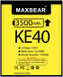 MAXBEAR Motorola Moto E6 Battery, (Upgraded) 3500mAh 3.85V Li-Polymer Replacement Battery for Motorola Moto E6 KE40 XT2005 XT2005-1 XT2005-3 XT200...
