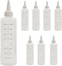Cornucopia Brands 8-Ounce Plastic Squeeze Bottles w/ Graduated Measurements (8-Pack); Great for Kitchen, Portion Control, Condiments, Cosmetic Use...