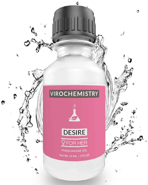 Pheromones For Women (DESIRE) - Elegant, Ultra Strength Organic Fragrance Body Perfume Oil 15mL Concentrate [Human Grade Pheromones to Attract Men...