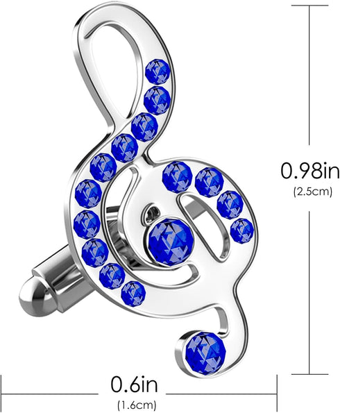 Note Cufflinks, Men's Cufflinks, Music Cufflink Set, for Wedding, Formal Occasions, Business, and Overall Smooth Shirts. (Purple)...