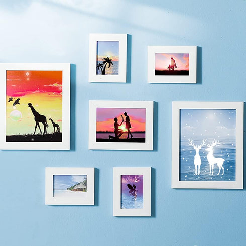 5Pcs Reusable Hollow Painting Silhouette Stencils Drawing Template Stencils Fast Draw Stencil Art Templates DIY Drawing Template Graffiti Stencils...