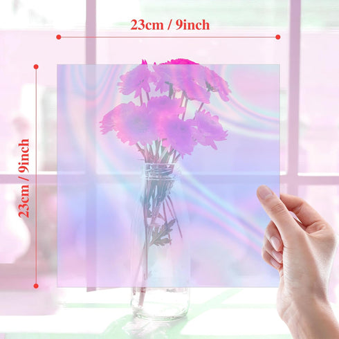 Prudiut 150 Pieces Cellophane Sheets Iridescent Cellophane Wrap Easter Cellophane Gift Wrap for Iridescent Film Crafts Decoration Holographic Cand...
