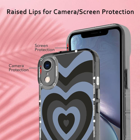 AIGOMARA Soft Phone Case for iPhone XR Case 6.1 Inch with Screen Protector Slim Flexible Soft TPU Design Bumper Shockproof Full Protection Cover (...