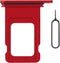 for iPhone 11 Red SIM Card Tray Holder Replacement Single SIM Version for iPhone11 Card Slot with Waterproof Rubber Ring Repair Fix Kit Card Remov...