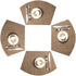 SHACOS Round Table Placemats Set of 4 Wedge Shape Woven Vinyl Place Mats Heat Resistant Wipe Clean Round Table Mats Home Table Decor (4, Tan)...