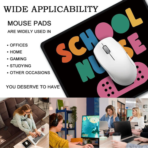 ICU School Nurse Rectangular Mouse Pad, Unique Nurses Day Mouse, Nurse Accessories for Work, Gifts for Nurse Practitioner, Nurse Graduation Gift, ...