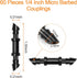 60 Pieces 1/4" Drip Irrigation Coupling Fittings?Drip Line Double Barbed Coupler Connectors for 1/4 Inch Irrigation Tubing Quick Connect 1/4'' Cou...