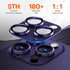 2 Pack Camera Lens Protector for iPhone 15 Pro Max/iPhone 15 Pro/iPhone 14 Pro Max/iPhone 14 Pro, Aluminum Alloy Sapphire Glass Camera Cover Scree...