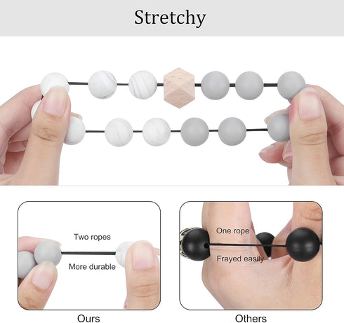 Weixiltc Keychain Wristlet for Women, Silicone Bead Bracelet Key Ring Girl, Key Chain Holder for Car Keys with Leather Tassel...