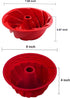 IELEK Silicone Fulted Pan Cake Nonstick Jello Molds Tube for Baking Cake, Jello, Gelatin, Bread, Para Gelatinas...
