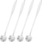 uxcell 4Pcs Stainless Steel Flower Spoon 7 Inch Long Handle Sun Flower Teaspoon Ice Cream Spoon Coffee Spoons for Cocktail Stirring Mixing, Silver...