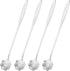 uxcell 4Pcs Stainless Steel Flower Spoon 7 Inch Long Handle Sun Flower Teaspoon Ice Cream Spoon Coffee Spoons for Cocktail Stirring Mixing, Silver...