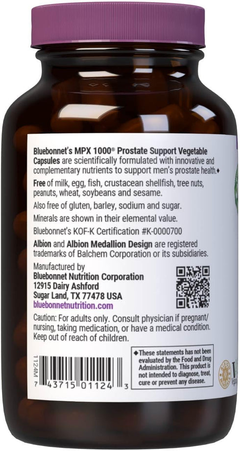 BlueBonnet Nutrition MPX 1000 Prostate Support - Prostate Health Supplements for Men - Saw Palmetto, Pumpkin Seed, Stinging Nettle, Beta Sitostero...