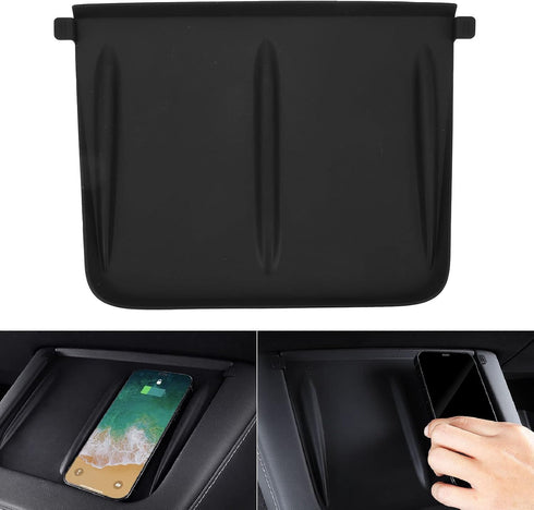 Replacement for Model 3 2017-2023 Phone Charging Pad, Wireless Phone Charging Pad Car Charging Anti Slip Mat Silicone...