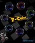 7 Color Air/Fuel Ratio AFR Gauge Kit Narrowband Pointer & LED Digital Readouts 2-1/16" 52mm Black Dial for Car Truck...