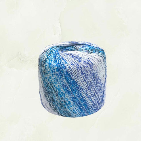 Lace Thread Soft Cotton Yarn for Crochet: Sky Blue Variegated Thread for DIY Knitting Projects Perfect for Scarves Hats and Crafting...