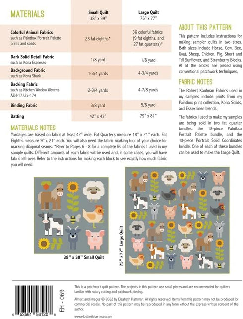 Elizabeth Hartman Fab Farm Pattern, Multi...