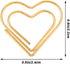 100Pcs Gold Heart Paper Clips Cute Small Paper Clips for Funny Heart Clips Kids Office Supplies Paper Clamps Wedding Decoration Crafts Scrapbookin...
