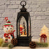Eldnacele 12” Christmas Snow Globe Lantern Snowman with Music & Timer, USB Lined/Battery Operated Lighted Water Glittering Lantern for Christmas F...