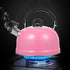 Ciieeo Stove Top Whistling Tea Kettle Pink Stainless Steel TeaPot Teapot with Filter Teakettle Floral for Stovetop...