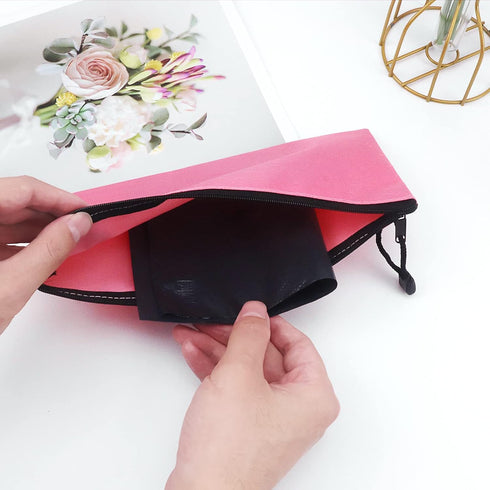 Sanitary Napkin Disposal Bags, Feminine Personal Disposal Bags, 200pcs Grey Opaque Bags and 2pcs Pink Sanitary Napkin Storage Bags for Sanitary Di...