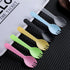 100 Pack 2 in 1 Disposable Sporks Ice Cream Scoop MINI Plastic Forks Spoons Cake Dessert Spoon Salad Serving Scoops for Home Use Picnics Birthday ...