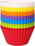 28 Pack Silicone Baking Cups, 7 Colors 2.64 inches Muffin Cups, Reusable Cupcake Mold, Non-Stick Cake Lining...