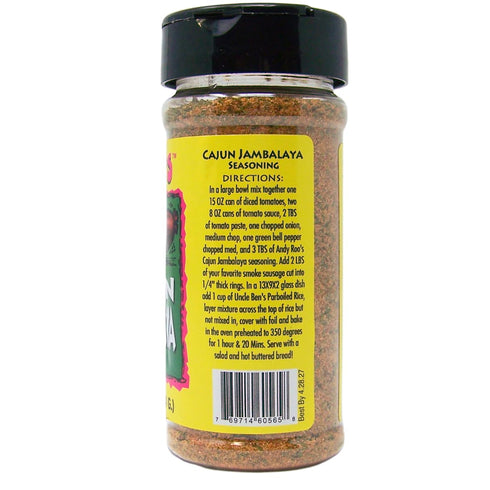 Andy Roo's Salt-Free Cajun Jambalaya Creole Seasoning, 4 Ounce Shaker...