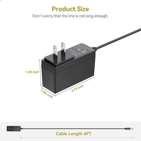 UL 15V AC Adapter for Creative Sound Blaster Roar 1 & 2 / Sound Blaster Pro Portable NFC Bluetooth Wireless Speaker SB-ROAR2 SB-ROAR2-WH SB-ROAR2-...