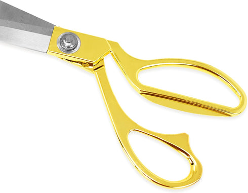 Mandala Crafts Ribbon Cutting Scissors for Ribbon Cutting Ceremony – Large Gold Scissors Set Tailor Scissors Heavy Duty Shears with Stainless stee...