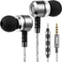 sephia Sp3060VC Earbuds Wired in Ear Headphones with Microphone Noise Isolating Ear Bud Tips Enhanced Bass Case 3.5mm Earphone Jack 3.9 Feet Long ...