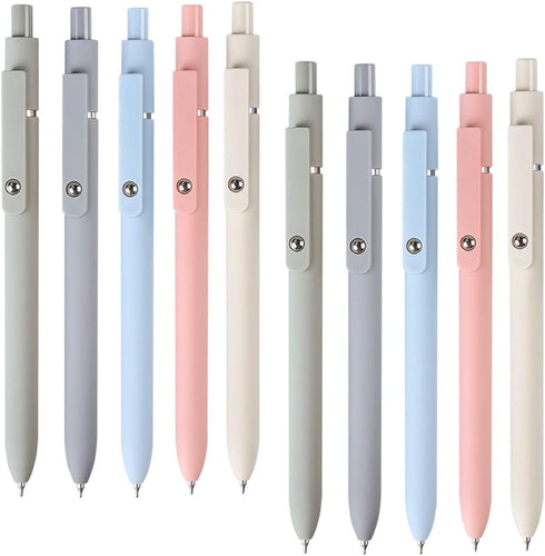 10 Pcs Gel Pens,Retractable Quick Dry Gel Ink Pen, Fine Point 0.5mm Black Ink Rolling Ball Gel Pens,Cute Gel Pens Aesthetic Pens, for Home School ...