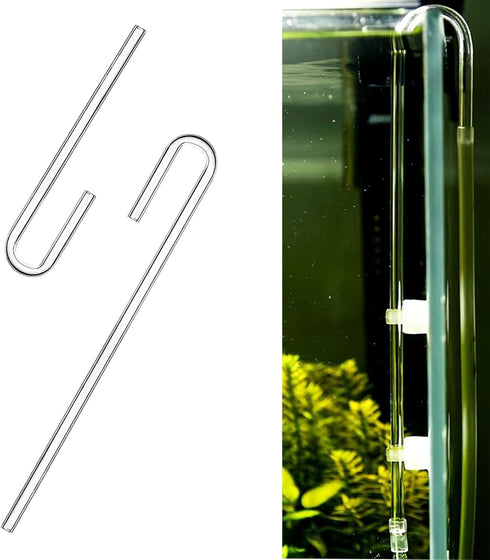 2X Acrylic U Shape Tube for Aquarium Air Pump Fish Tank Accessories Aquarium CO2 Diffuser Connector Tube...