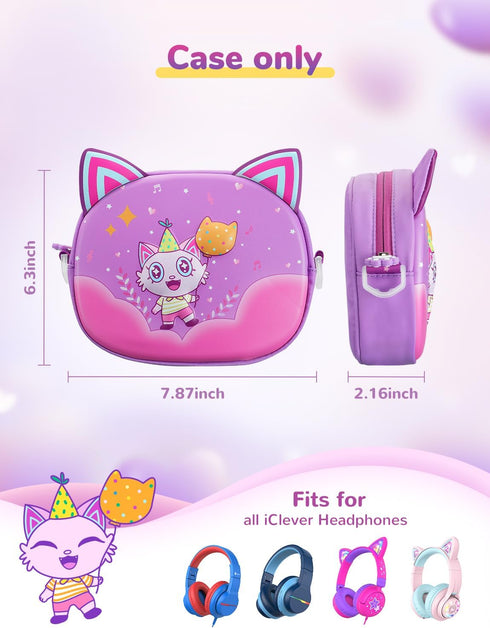Kids Headphone Travel Case for iClever HS19/for iClever BTH12/for iClever BTH13 Bluetooth Wireless Over-Ear Headphones Carrying Case for Kids-Case...