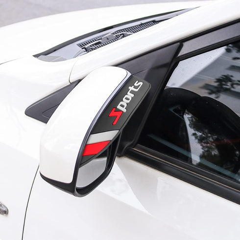 2PCS Rear View Mirror Rain Eyebrows, Waterproof PVC Auto Side Mirror Rainproof Guard, Sports Visor Smoke Cover, Universal Exterior Accessories for...