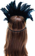 Aukmla Peacock Feather Fascinator Decorative Feather Headpiece Crown Headdress Costume Halloween Headband for Party...