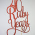 40 Ruby Years Cake Topper for 40th Anniversary Wedding Party Decorations Red Glitter...